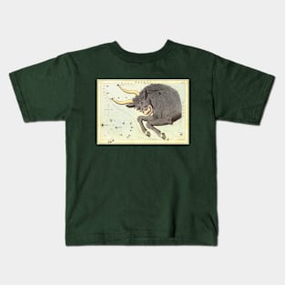 Taurus the Bull, from Urania's Mirror, Vintage Signs of the Zodiac Kids T-Shirt